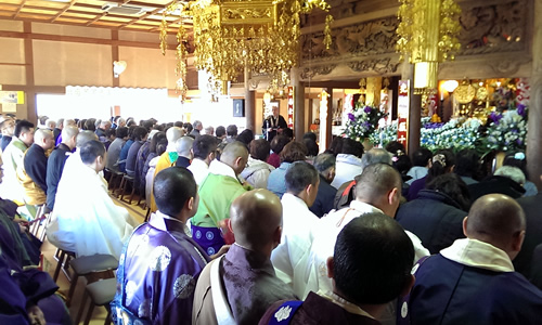 昨年の3月11日、福島県南相馬市・浄土宗 浄圓寺様で開かれた追悼法要の模様